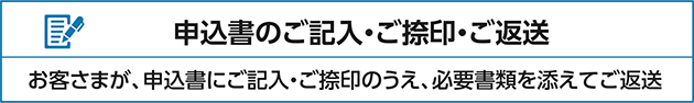 申込書のご記入・ご捺印・ご郵送